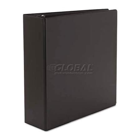 Universal Universal Suede Finish Vinyl Round Ring Binder, 3" Capacity, Black UNV30407***